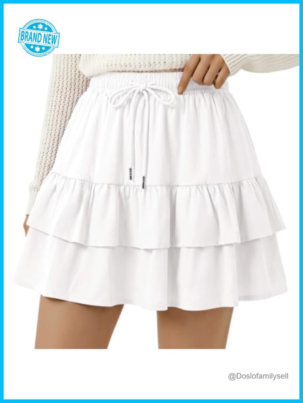 Women's Flowy Ruffle Tiered Skort Cotton Polyester Tennis Golf Casual